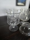 40 s-50 s Shrimp Cocktail Serving Glasses -set Of 4  w 5 Liners  Cut Crystal