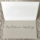 Unused Christmas Santa Mrs Claus Wave Window Tree Vtg Greeting Card 1950s 1960s