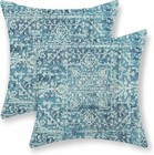 Betginy Boho Pillow Covers 22x22 ethnic Design 22  X 22   pack Of 2  Teal