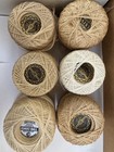 6 Partial Spools Vintage J p Coats Cotton Crochet Thread -size 30 - Ecru   Ivory