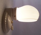 Antique Porcelain Sconce Pair Vtg Light Fixture Ceramic Art Deco Wired Usa  f21