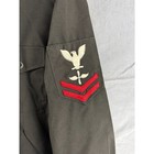 Vintage 1996 Us Navy Black Wool Shirt Faireconron Two Petty Officer Insignia