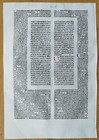 Johel - Renner Original Incunable Leaf Biblia Latina Venice Folio - 1482