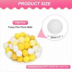 108 Pcs Fuzzy Pom Poms Balls 1 Inch 25 Mm For Diy Crafts Yellow Series