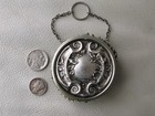 Antique Chatelaine Art Nouveau Floral German Silver Chain Mail Mesh Coin Purse