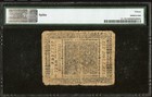1776 American Revolution  6 Continental Currency  Colonial Bank Note Cc-36 Pmg