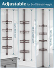 Rustproof Shower Corner Caddy Organizer For Bathroom  Tension Pole With 4 Basket