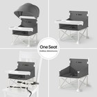 4-in-1 Portable Baby Chair  Foldable Toddler Booster Seat  Gray