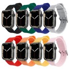 Silicone Watch Band For Apple Watch Strap 7 6 5 Se 40 44 38 42 41 45mm Bracelet