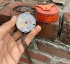 Vintage Brass 100 Year Calendar Compass Antique Pocket Gift Compass With Case
