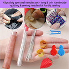 43-piece Stainless Steel Sewing Needles Kit With Needle Balls For Repairs