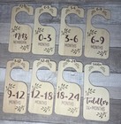 Baby Closet Dividers Clothes Organizer Set Of 8 Wooden Size Hangers  Newborn