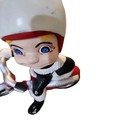 Vintage Atlantic Mold Co 1970 s Ceramic Figure Wide Eyed Boy On Motorcycle Mcm