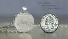 Holy Family Catholic Joseph Mary Child Jesus Necklace Medal Silver Tone Pendant