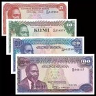 Unc Kenya 4pcs  5  10  20  100 Shillings  1978