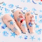 Christmas Nail Stickers Snowflake Water Transfer Nail Decals Snowman Style 1