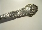 Poppy Gorham Sterling Silver Beef Fork 6 3 4   Antique Serving Old Marks 1902