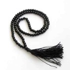 6 Mm Black Agate Tibetan Buddhist 108 Prayer Beads Mala Bracelet Quartz Wedding