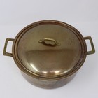 Vintage Copper Covered Stock Pot Made In Korea 10   