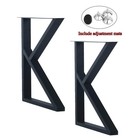 2 Pcs Furniture Legs Rustic Decory K Shape Table Legs heavy Duty Metal Desk L   