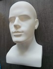 Adult Male Plastic 12 5 Inch White Mannequin Head Display For Wigs Sunglasses  