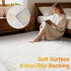 Heated Floor Mat Electric Area Rug 4x6 5x7 8x10 Ft Soft Faux Fur Wireless Remote