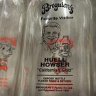 Broguiere s Huell Howser California s Gold Vote Milk Bottles Lot 2 Quart Clear