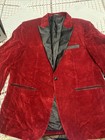 Kudoro 3 Piece Red And Black Tuxedo Mens Set