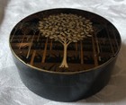 Vintage Otagiri Coaster Set Hand Crafted Original Tree  Circa 1970s Japan