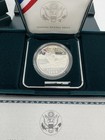1999 P Proof Silver One Dollar Yellowstone Park Us Mint  1 Coin Blue Box And Coa