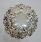 Vintage Silverplate Footed Serving Bowl Scroll Rim Candy Dish Rococo Style 11 