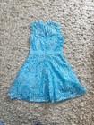 Girls Beautees Light Blue Lace Formal Dress Size 7