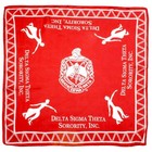 Dst Delta Sigma Theta Fortitude Sorority Red White Square Scarf