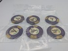 Vintage Lot Of 6 Obsolete The Mint Las Vegas Casino 25 Cent Gaming Chips