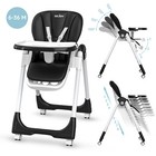 Sejoy Foldable Baby High Chair Booster Seat Adjustable Heigh Recline W  4 Wheels