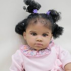 Black Chubby 24  Reborn Baby Dolls Lifelike Cloth Body Newborn Realistic Toddler