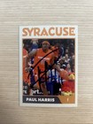 Syracuse Orange- Paul Harris Signed Autograph Custom Trading Card Coa Basketball
