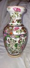 8  Antique Hand Painted Porcelain Chinese Family Rose Vase Authentic 