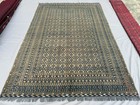 1920s Antique Afghan Turkmen Rug 7x10 Hand Knotted Persian Style Oriental Carpet