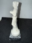 Greek Goddess Resin Ivory Color Figurine 7 Inches Tall  Marble Base