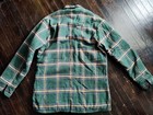 Vintage Branded Lion Quilted Flannel Long Sleeve Jacket Shirt Medium Green