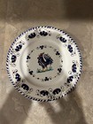 Grazia Deruta Italian Pottery Set Of 5 Salad Plates Rooster Themed Nos