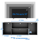 Transformable Tv Stand Led Light Entertainment Center For 75 70 65 60 55 In Tvs