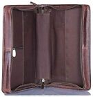 Leather Bible Cover Book Planner With Handle   Back Pocket Dark Brown Christmas