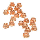 20 Copper Nuts M6 X 1 0 Manifold Collar Sw 10 Cu Nut Exhaust Self-locking
