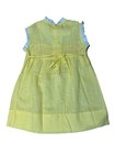 Vtg Polly Flinders Hand Smocked Yellow Girls Dress Sz 7 Vintage 1970   s