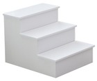 Kings Brand Furniture     Wood Step Stool For Adults Or Kids  Dog Stairs  White