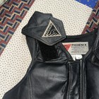 Phoenix Rodeo Pro-max Jr  Rider Vest - Black Leather - Size Small