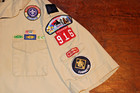 Boy Scouts Of America Bsa Men s Shirt Tan 2x-large Xxl Sewn Patches Short Sleeve