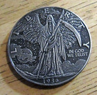 1936 Grim Reaper Death God  Hobo Nickel Coin  Abstract Art Craft Decoration Gift